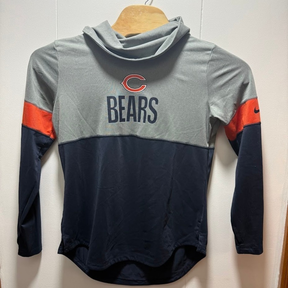 Nike Chicago Bears NFL Dri-FIT Womens Size Large Pullover Sweatshirt Cowl-Neck
